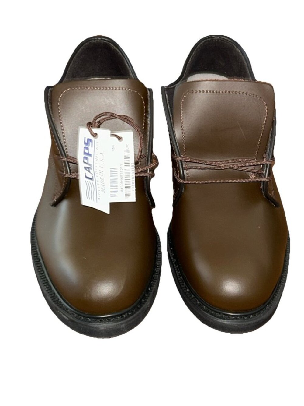 Capps Airlite Uniform Footwear 90259-A Brown Oxford Men's Dress Shoes 12 D AGSU